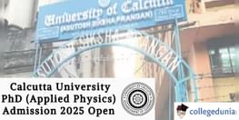 Calcutta University PhD Admission 2025 Open